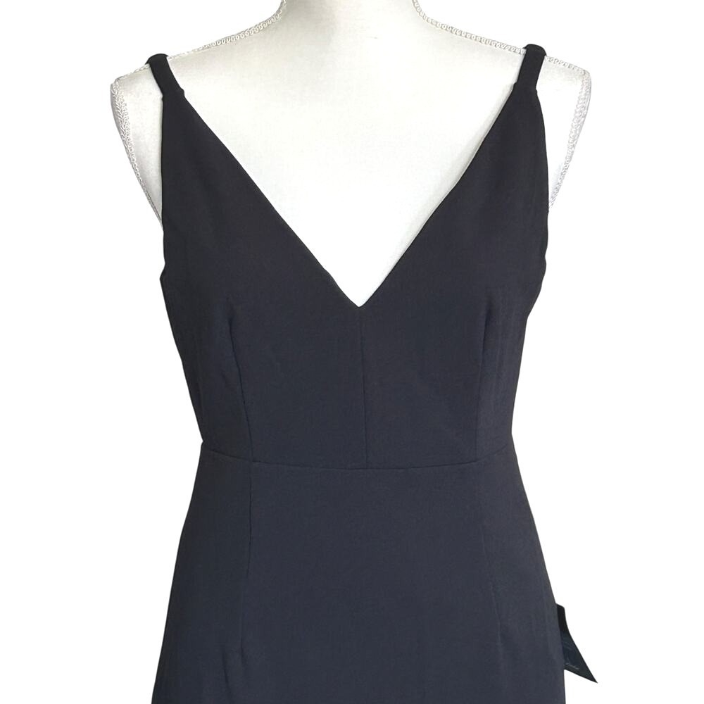 Lulus Black Formal Maxi Dress Sleeveless V Neck Evening Gown Wedding Guest M NWT - Picture 3 of 8